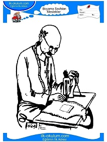 Çocuklar İçin Terzi Boyama Sayfaları 